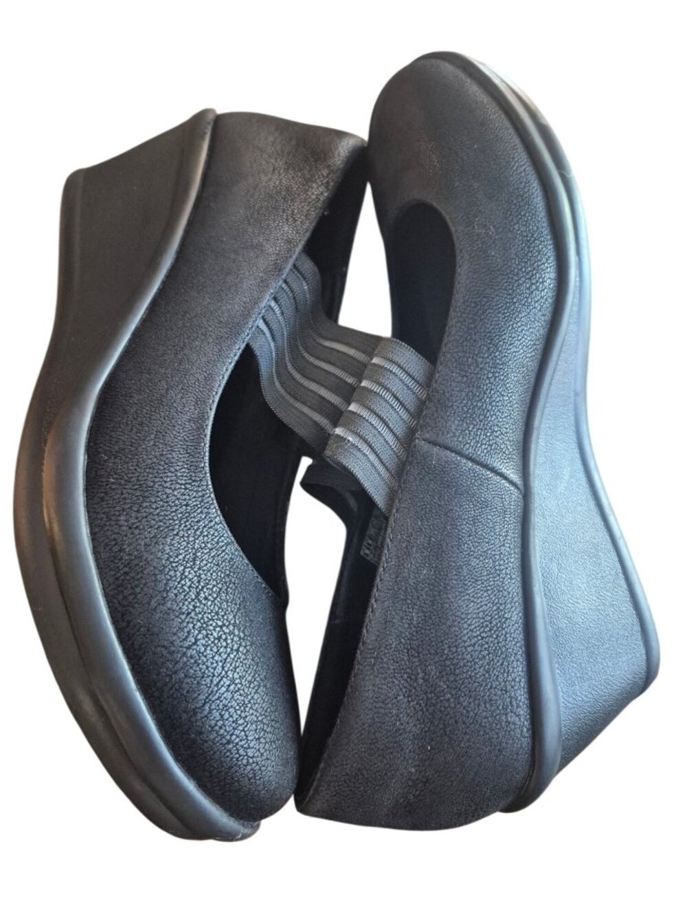 Skechers Rumblers Space Odyssey Black Mary Jane Wedge Shoes Size 9